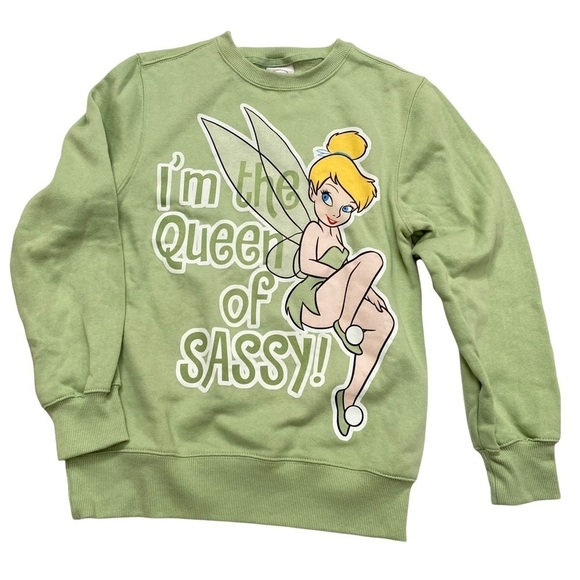 NWT Disney's Tinkerbell Sassy Graphic Sweatshirt Sz XS - Picture 1 of 8